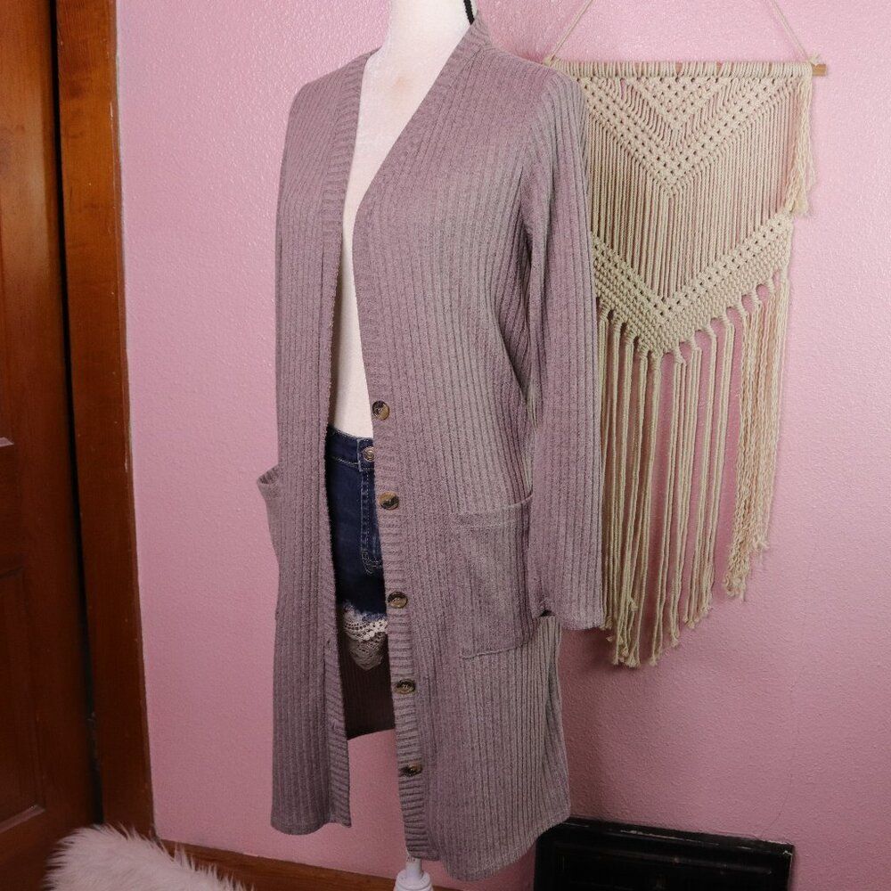 Maurices |‎ Ribbed Knit Duster Cardigan Medium